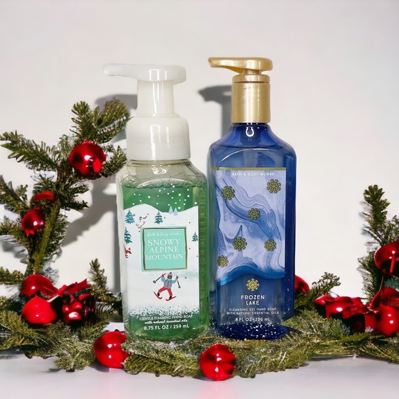Bath & Body Works Hand Soap Snowy Alpine Mountain & Frozen Lake Winter NWT - Picture 1 of 4